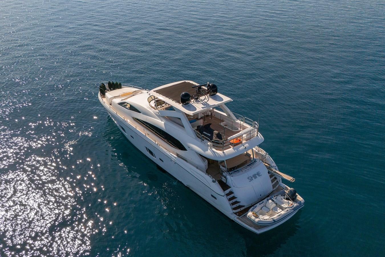 a boat in the water aboard SHINE R Yacht for Sale