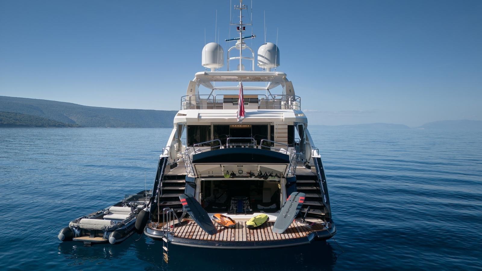 a boat on the water aboard WICKED PLAY Yacht for Sale