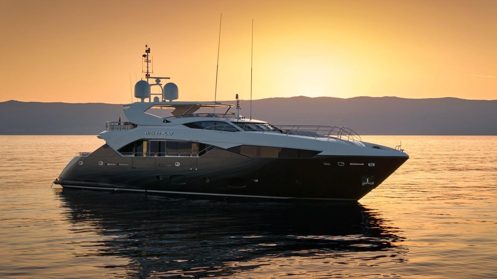 a boat in the water aboard WICKED PLAY Yacht for Sale