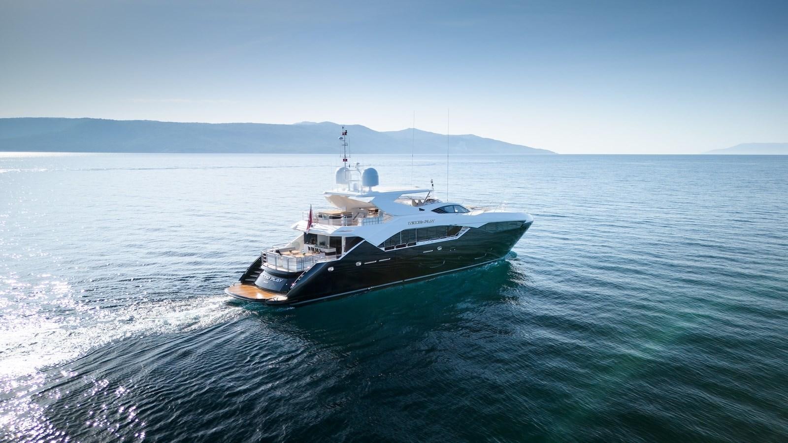 a boat in the water aboard WICKED PLAY Yacht for Sale