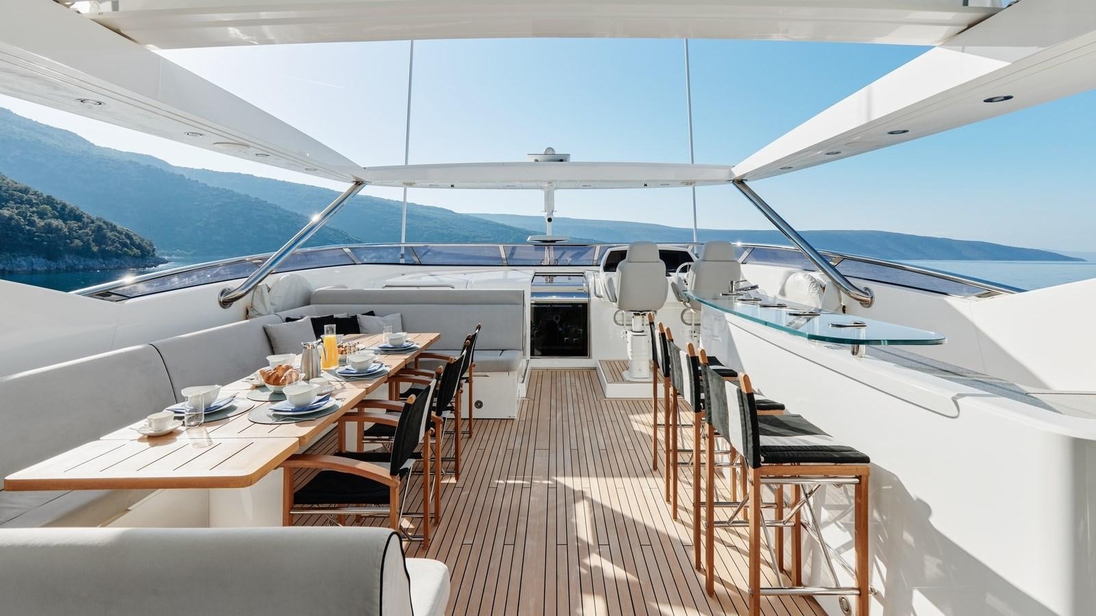 a boat on a water body aboard WICKED PLAY Yacht for Sale