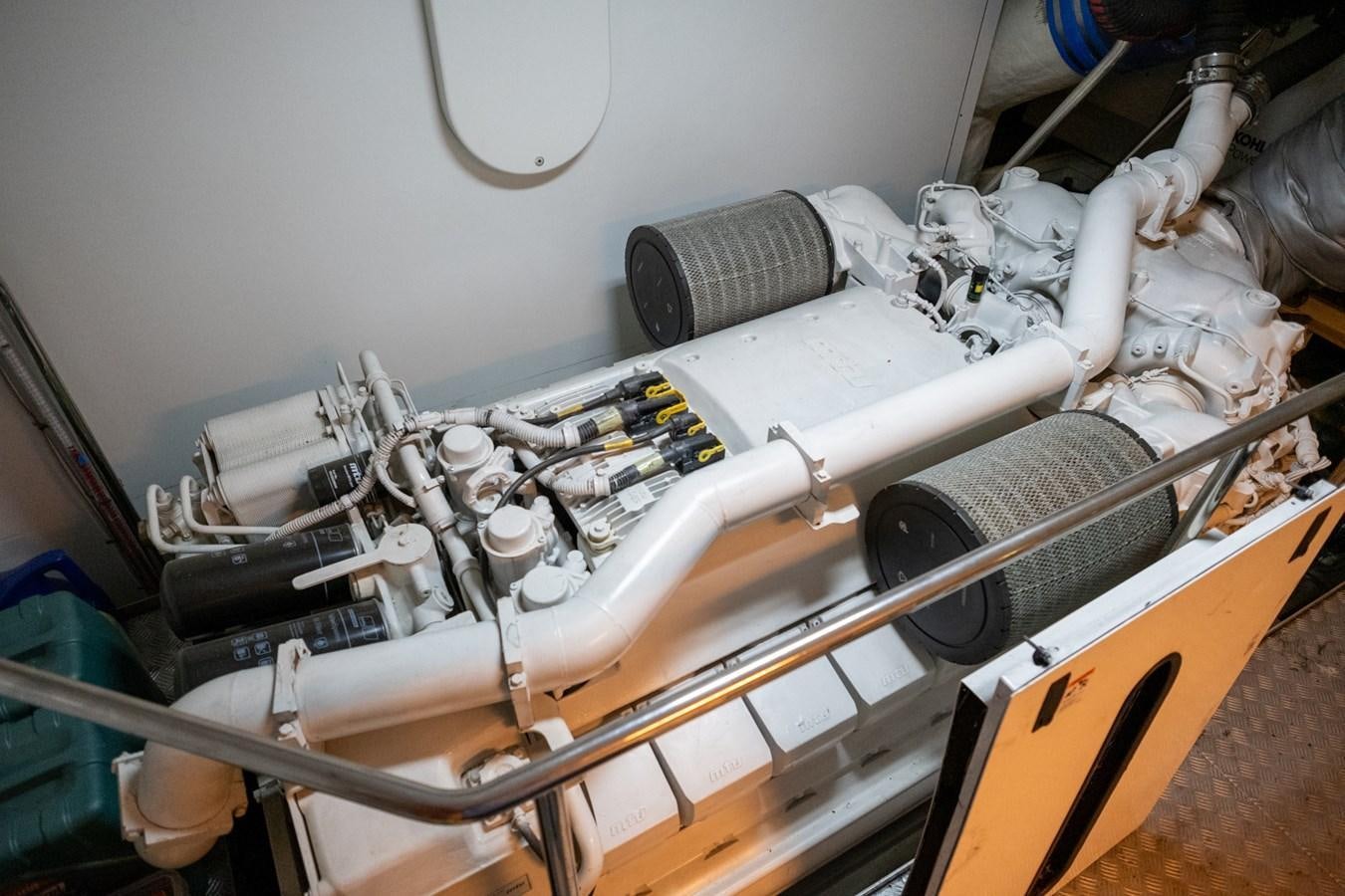 a machine with wires aboard BLEU BLANC Yacht for Sale