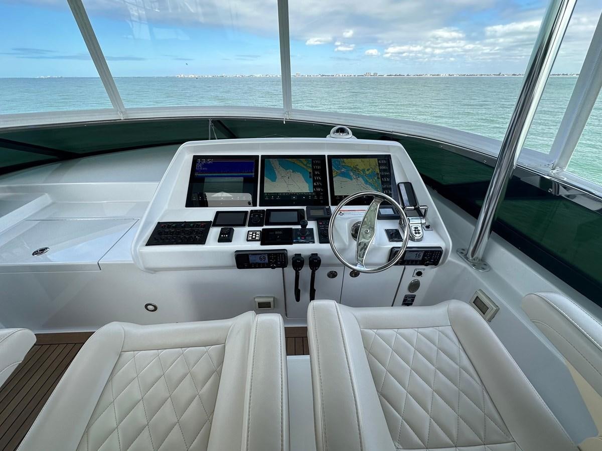 the inside of a car aboard WATER RODEO Yacht for Sale