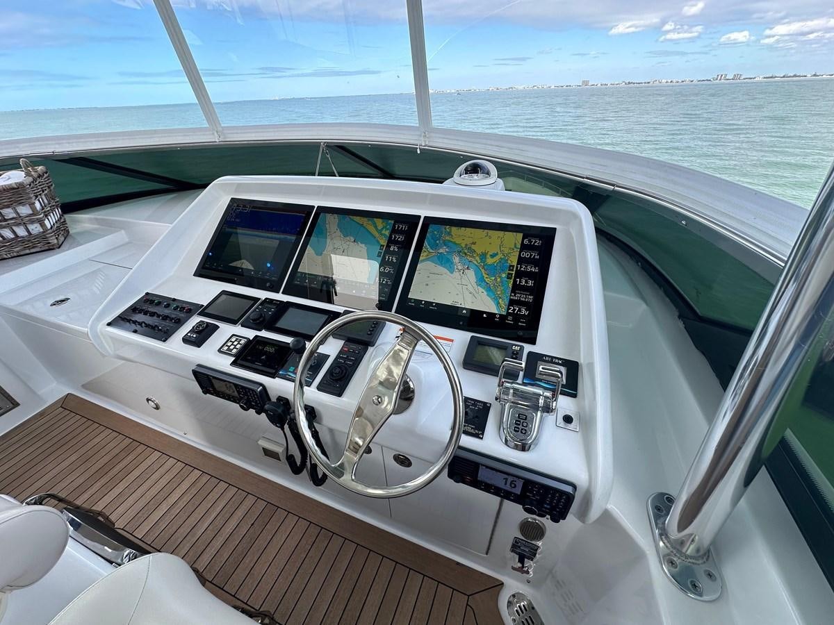 the inside of a car aboard WATER RODEO Yacht for Sale