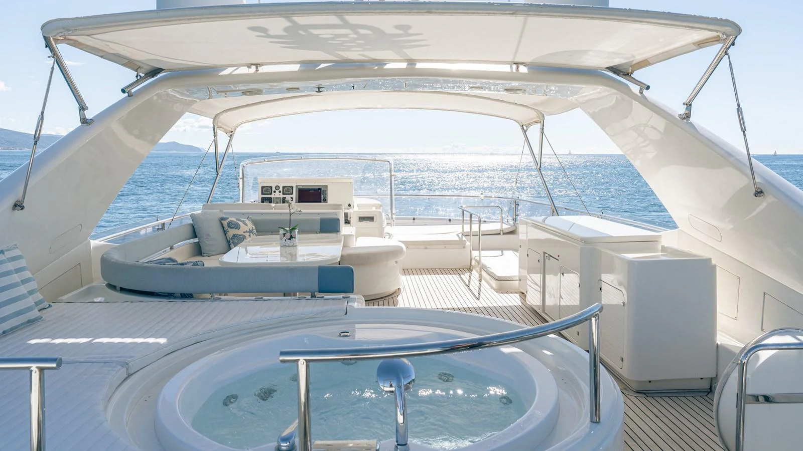 a boat on the water aboard LADY HELENA Yacht for Sale