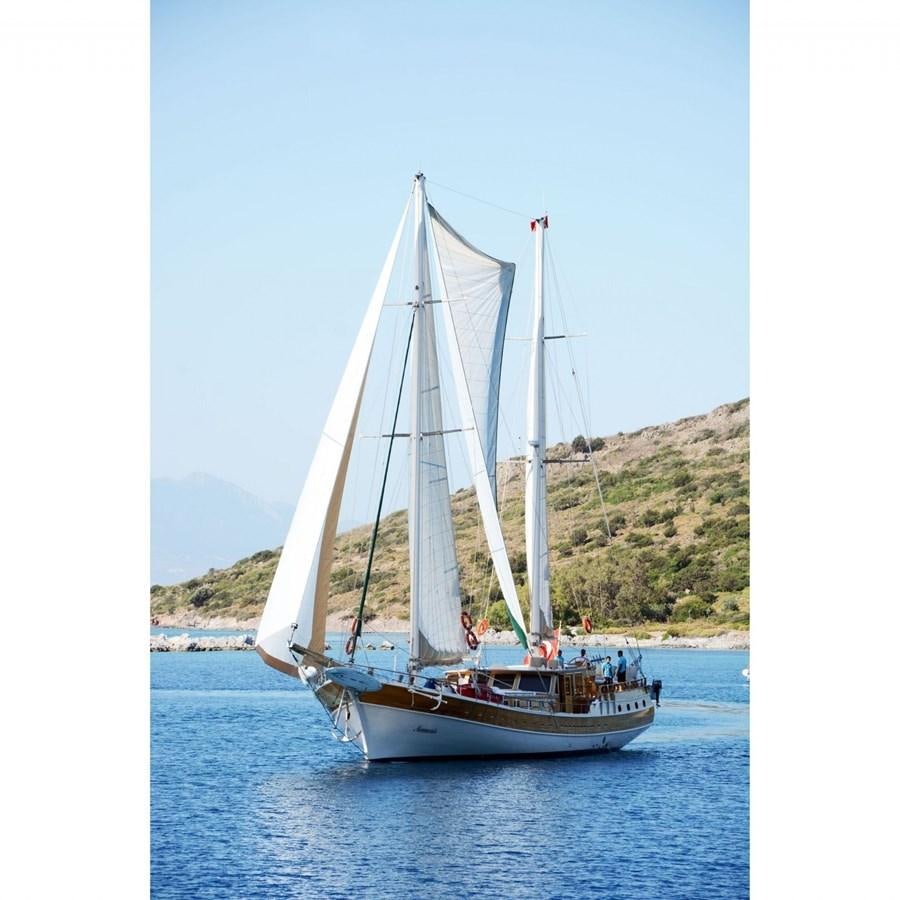 a sailboat on the water aboard NEMESIS Yacht for Sale