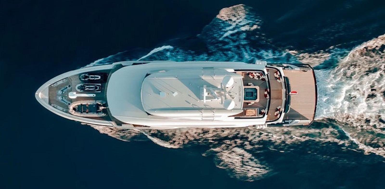 a space ship in space aboard INFINITY NINE Yacht for Sale