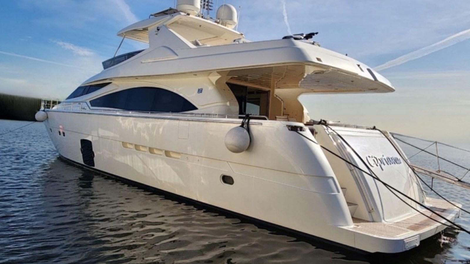 a white yacht on the water aboard FERRETTI 870 Yacht for Sale