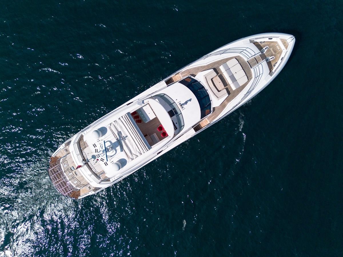 a space ship in the water aboard M5 Yacht for Sale