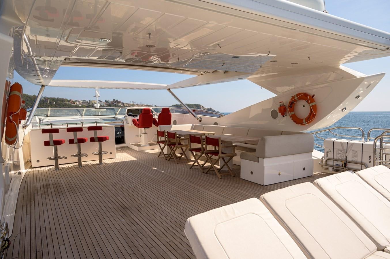inside of an airplane aboard M5 Yacht for Sale