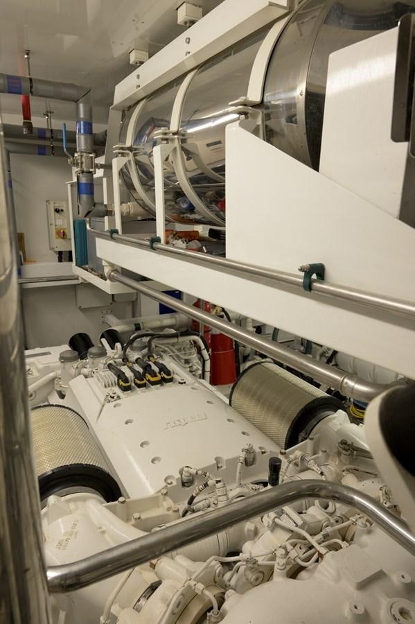 a close-up of a machine aboard M5 Yacht for Sale