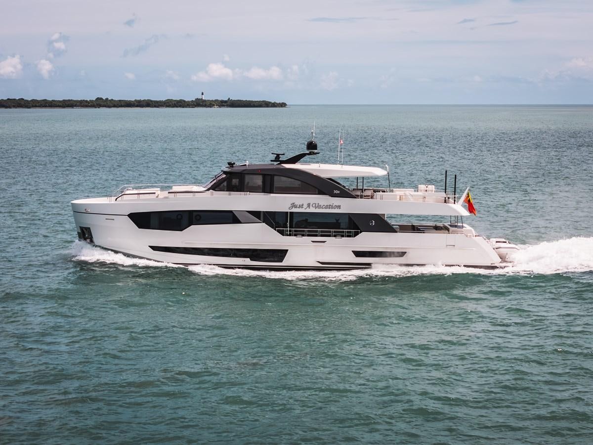 a boat in the water aboard JUST A VACATION Yacht for Sale