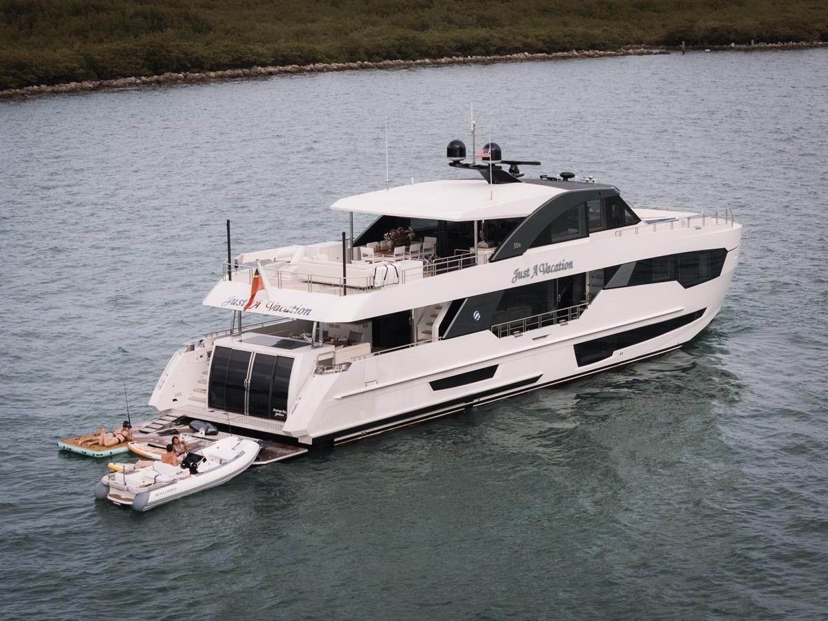 a boat on the water aboard JUST A VACATION Yacht for Sale