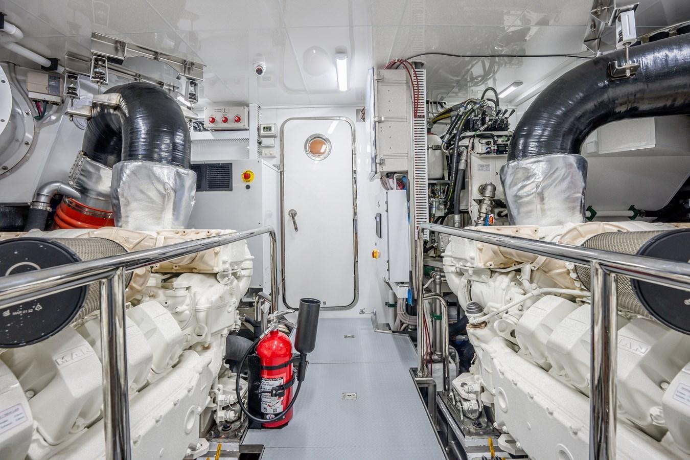 a room with machinery aboard JUST A VACATION Yacht for Sale