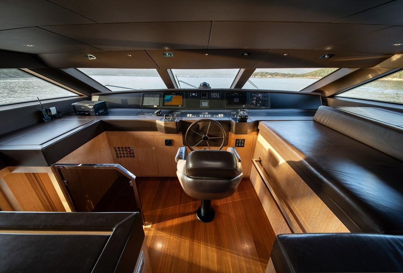 inside of a vehicle aboard CYBELE Yacht for Sale