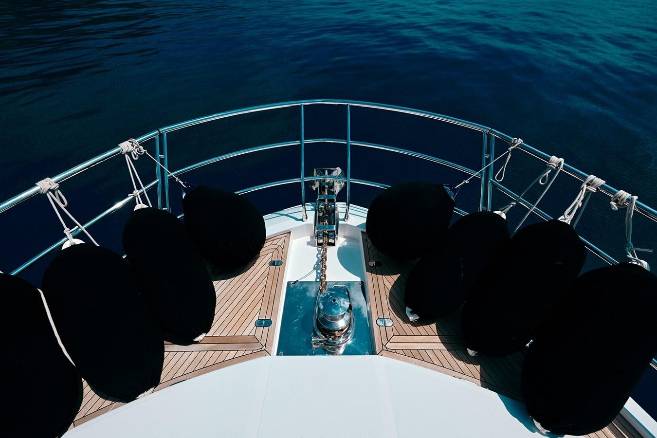 a ship on the water aboard BELLA MIA Yacht for Sale