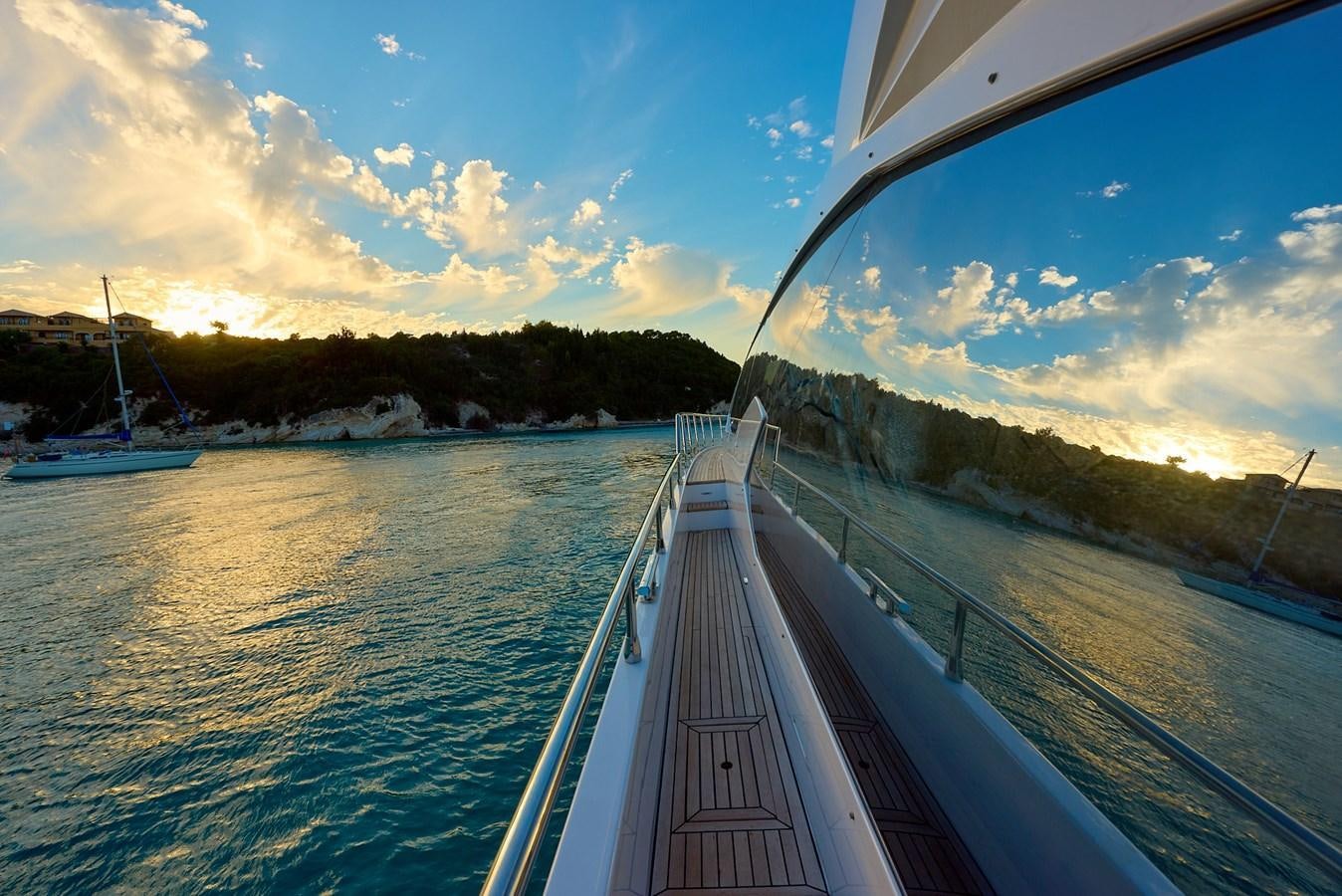 a long road with boats on it aboard BELLA MIA Yacht for Sale