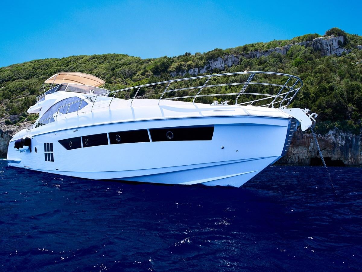 a white boat in the water aboard BELLA MIA Yacht for Sale