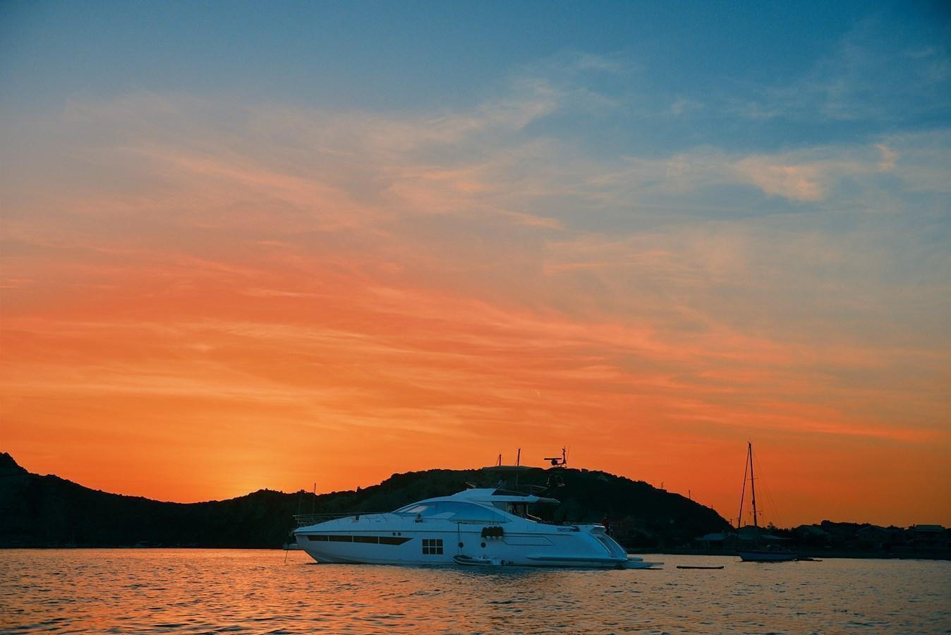 a boat on the water aboard BELLA MIA Yacht for Sale