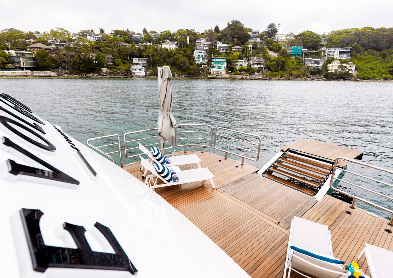 a boat on the water aboard EVOLUTION 1 Yacht for Sale