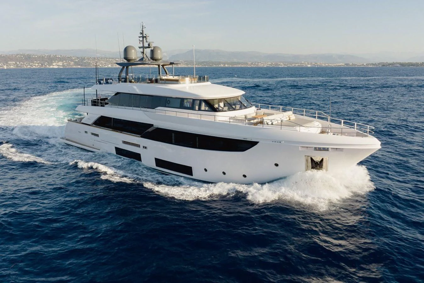 a large white boat aboard HAIAMI I Yacht for Sale