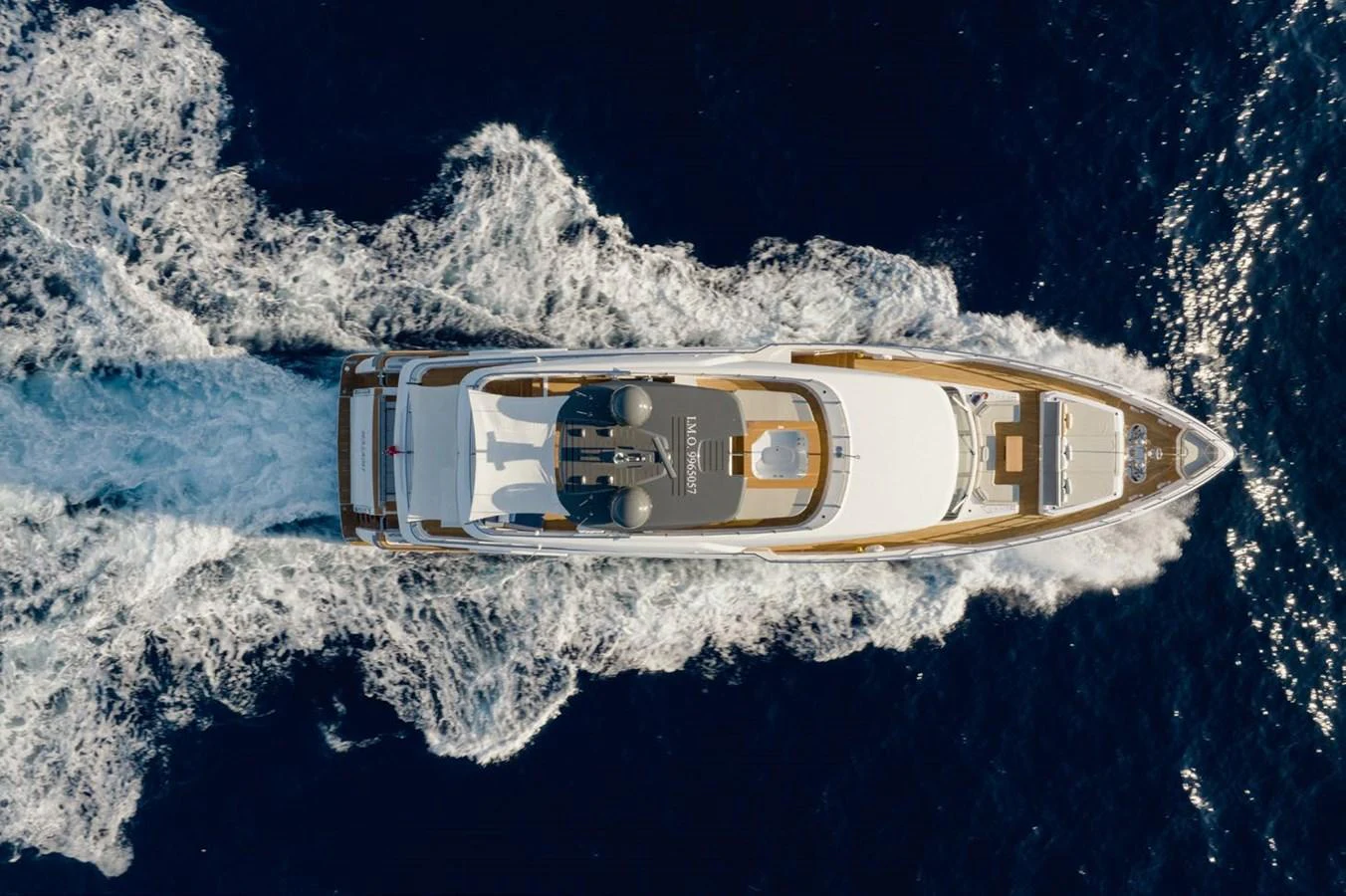a space ship above earth aboard HAIAMI I Yacht for Sale