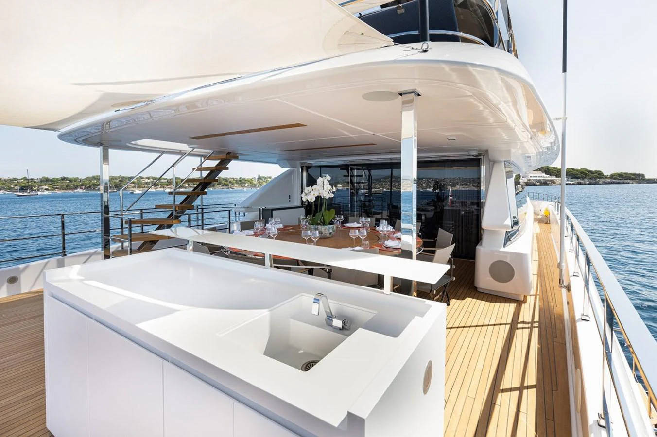 a boat on the water aboard HAIAMI I Yacht for Sale