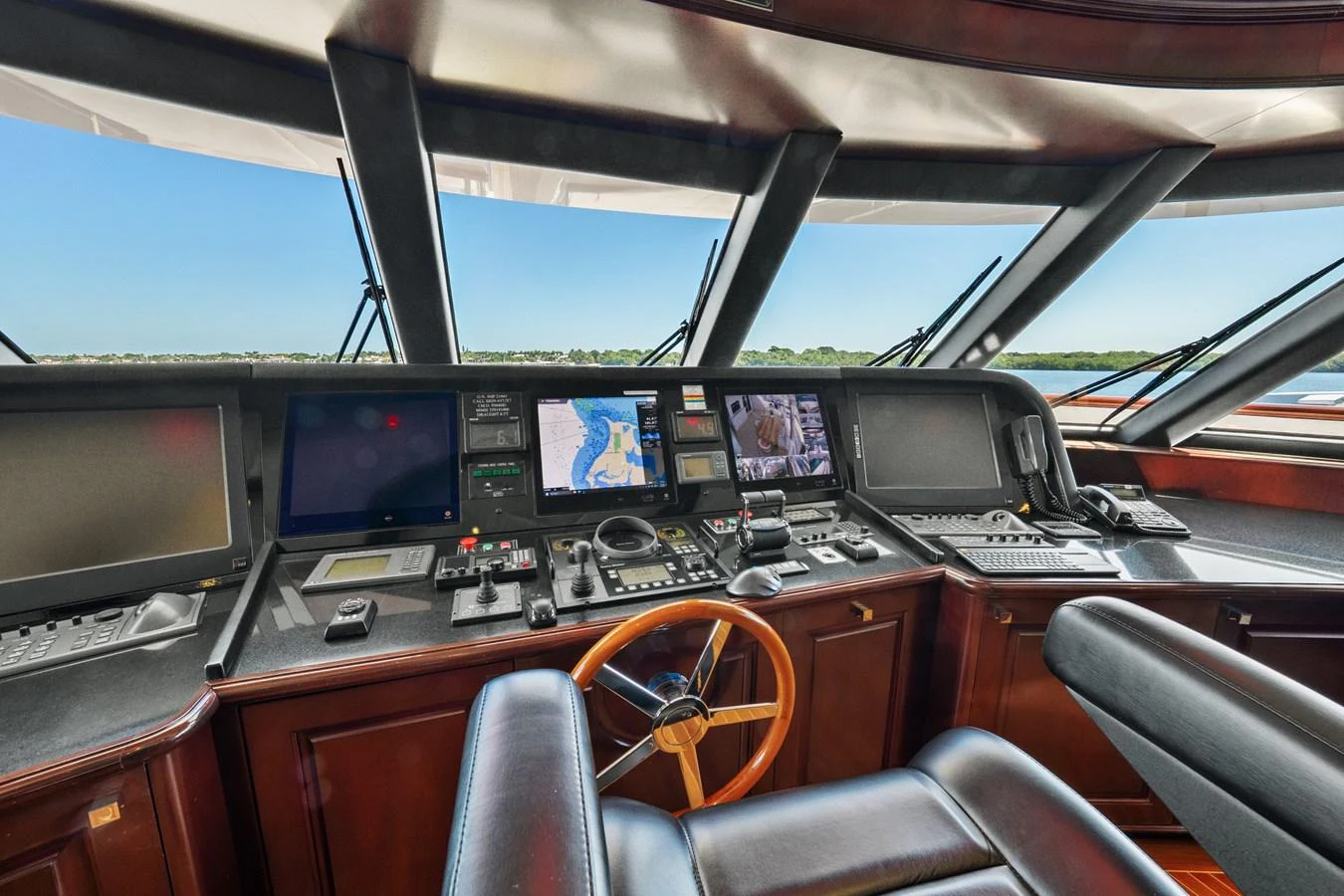inside of a car aboard NICOLE EVELYN Yacht for Sale