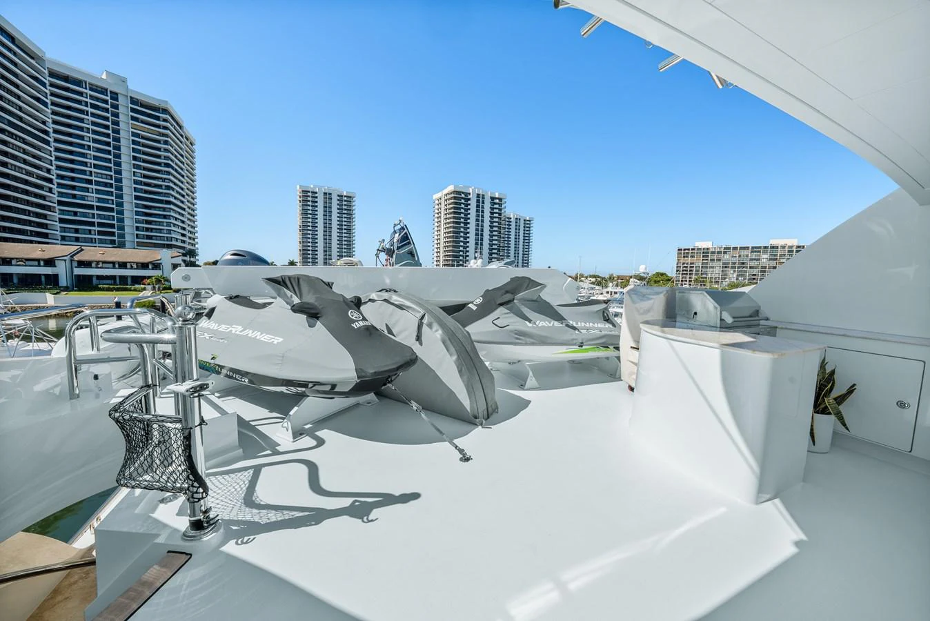 a large sculpture in a city aboard NICOLE EVELYN Yacht for Sale