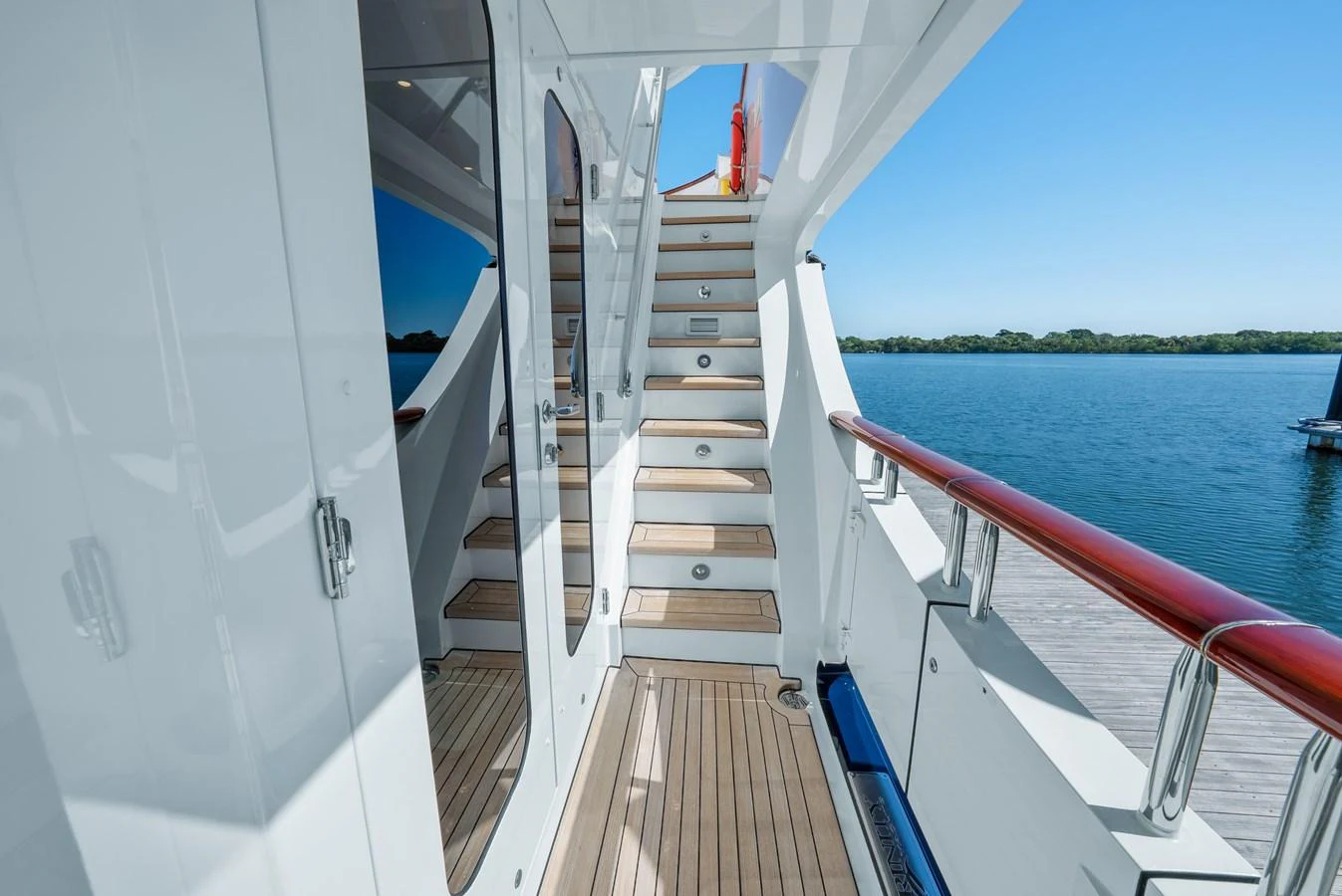 a boat on the water aboard NICOLE EVELYN Yacht for Sale
