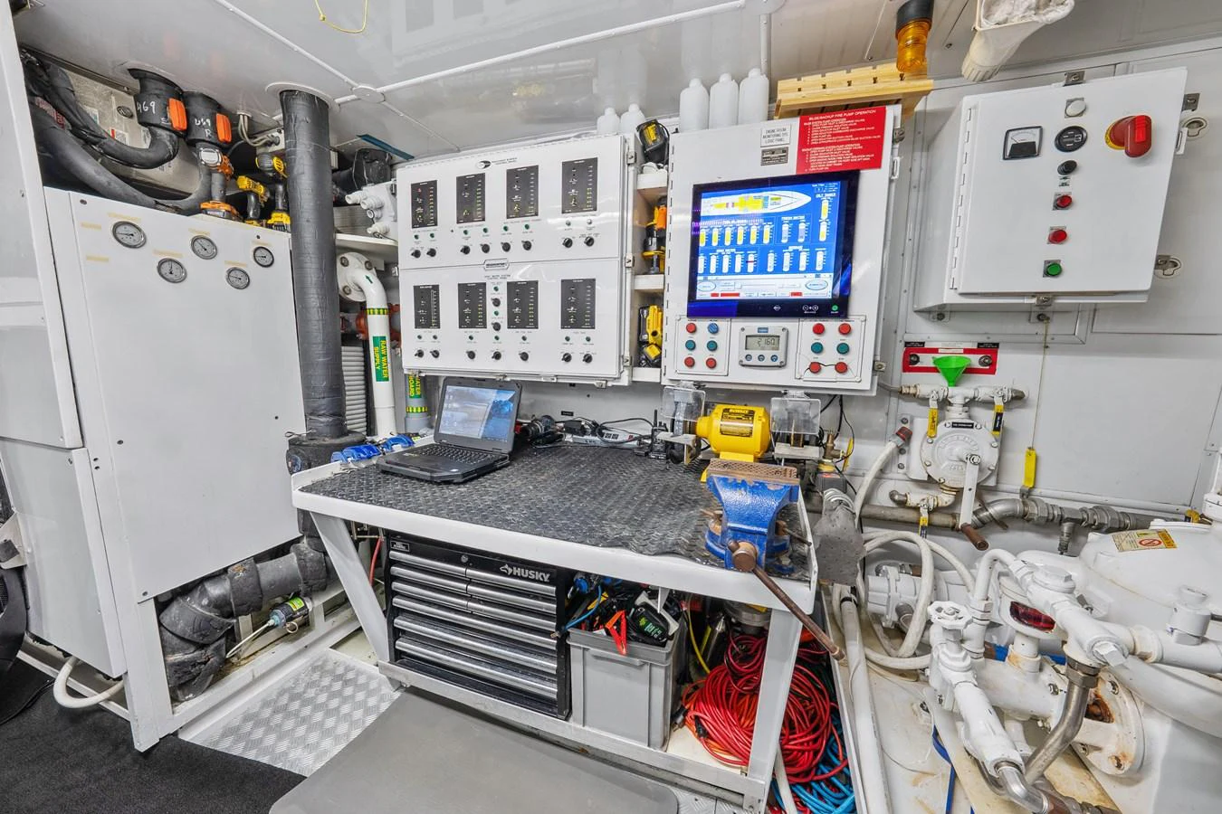 a room with several machines aboard NICOLE EVELYN Yacht for Sale