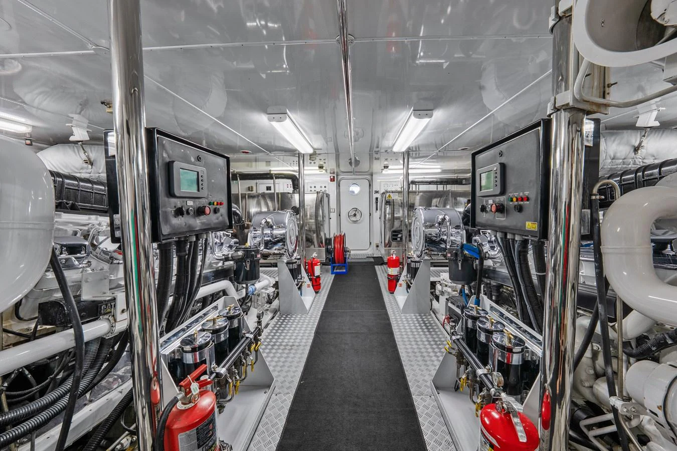 a room with machines and equipment aboard NICOLE EVELYN Yacht for Sale