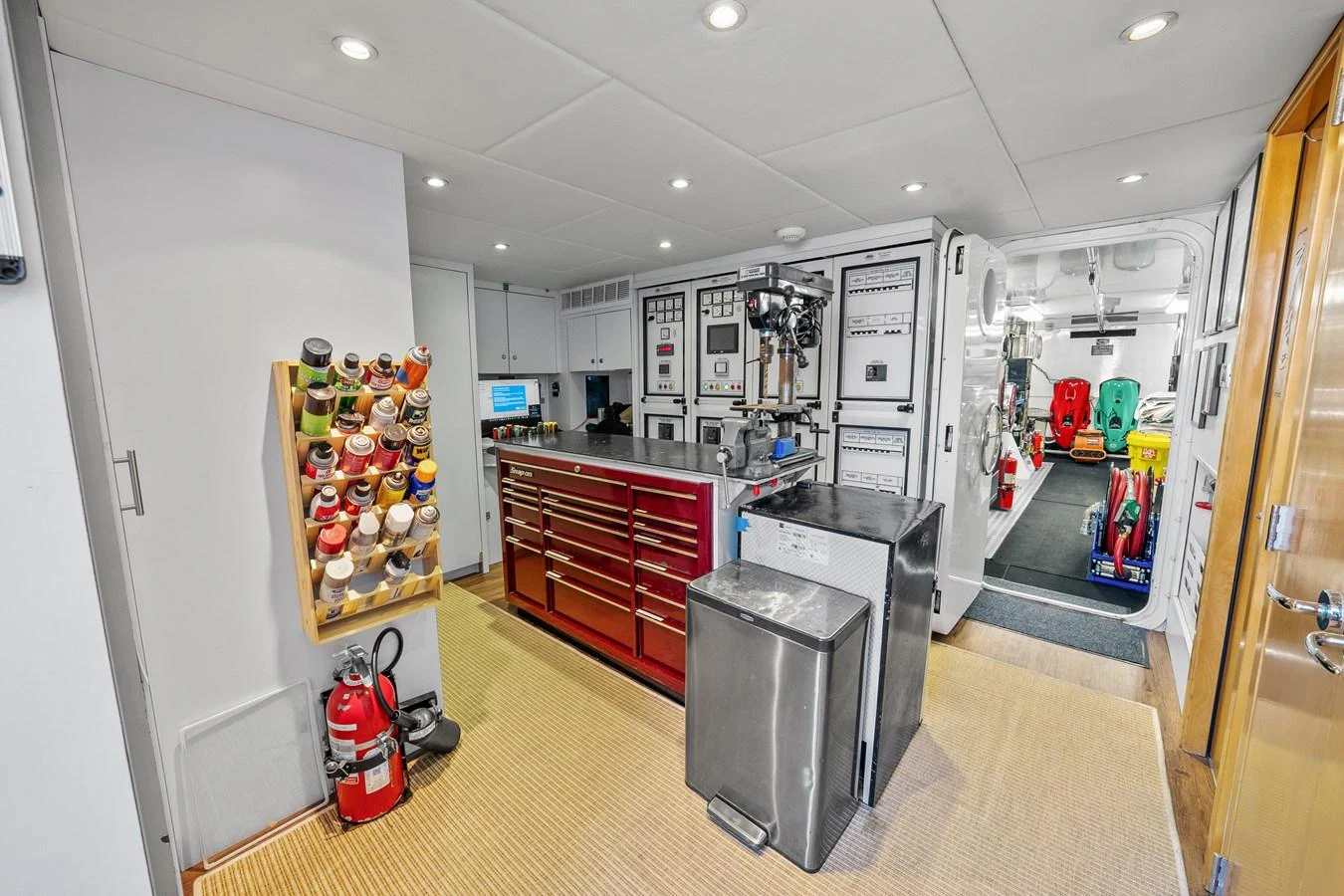 a large room with a large display of candy aboard NICOLE EVELYN Yacht for Sale