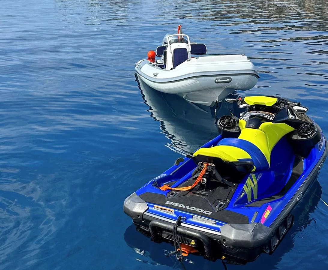 a boat on the water aboard LADY AMANDA Yacht for Sale