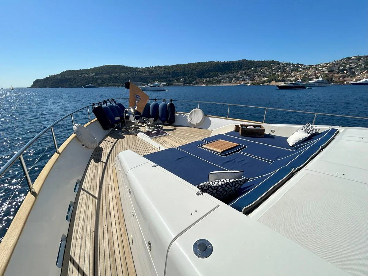 a boat on the water aboard LADY AMANDA Yacht for Sale