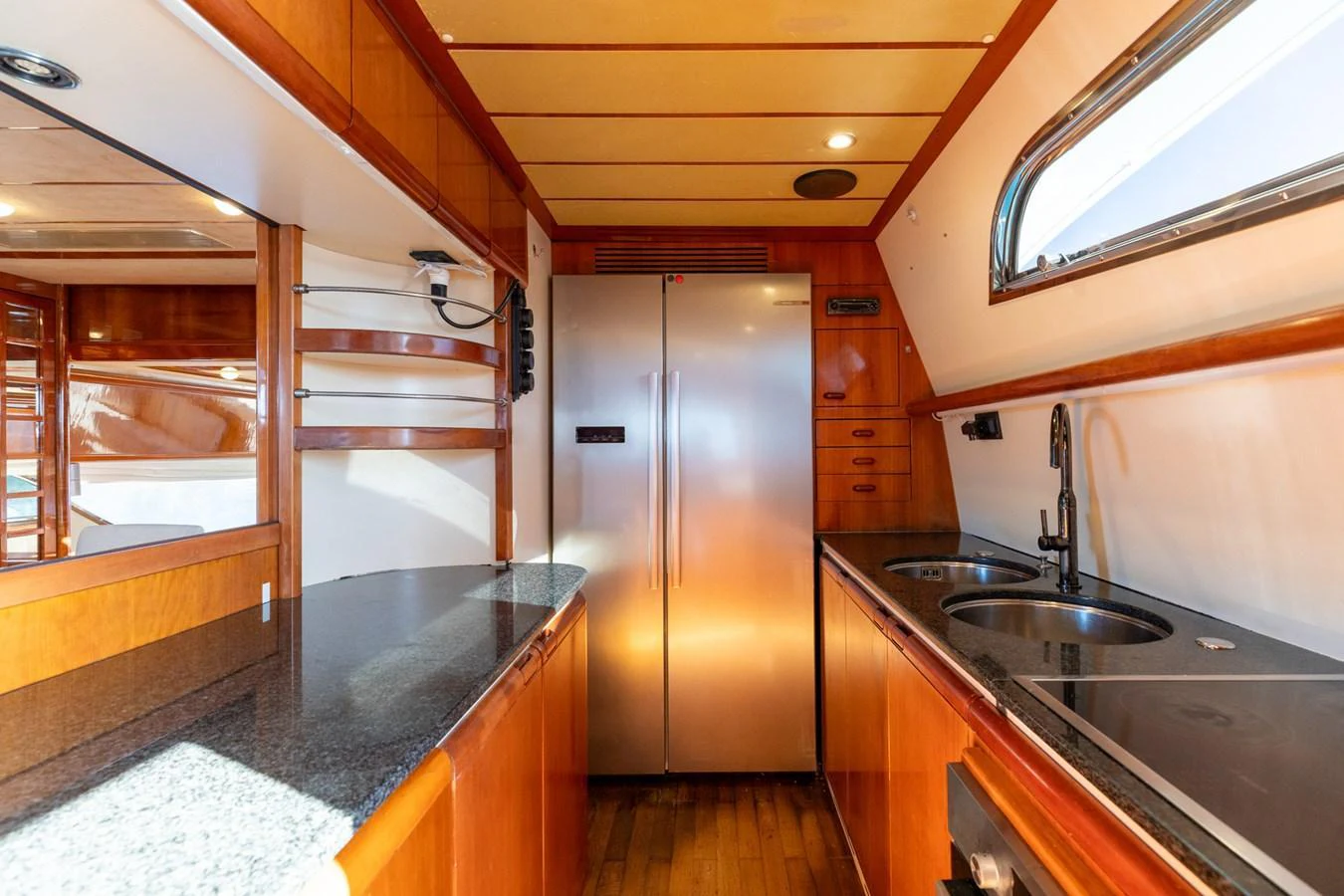 The yacht's galley features modern appliances and ample counter space, perfect for gourmet cooking at sea. aboard PUMABAY Yacht for Sale