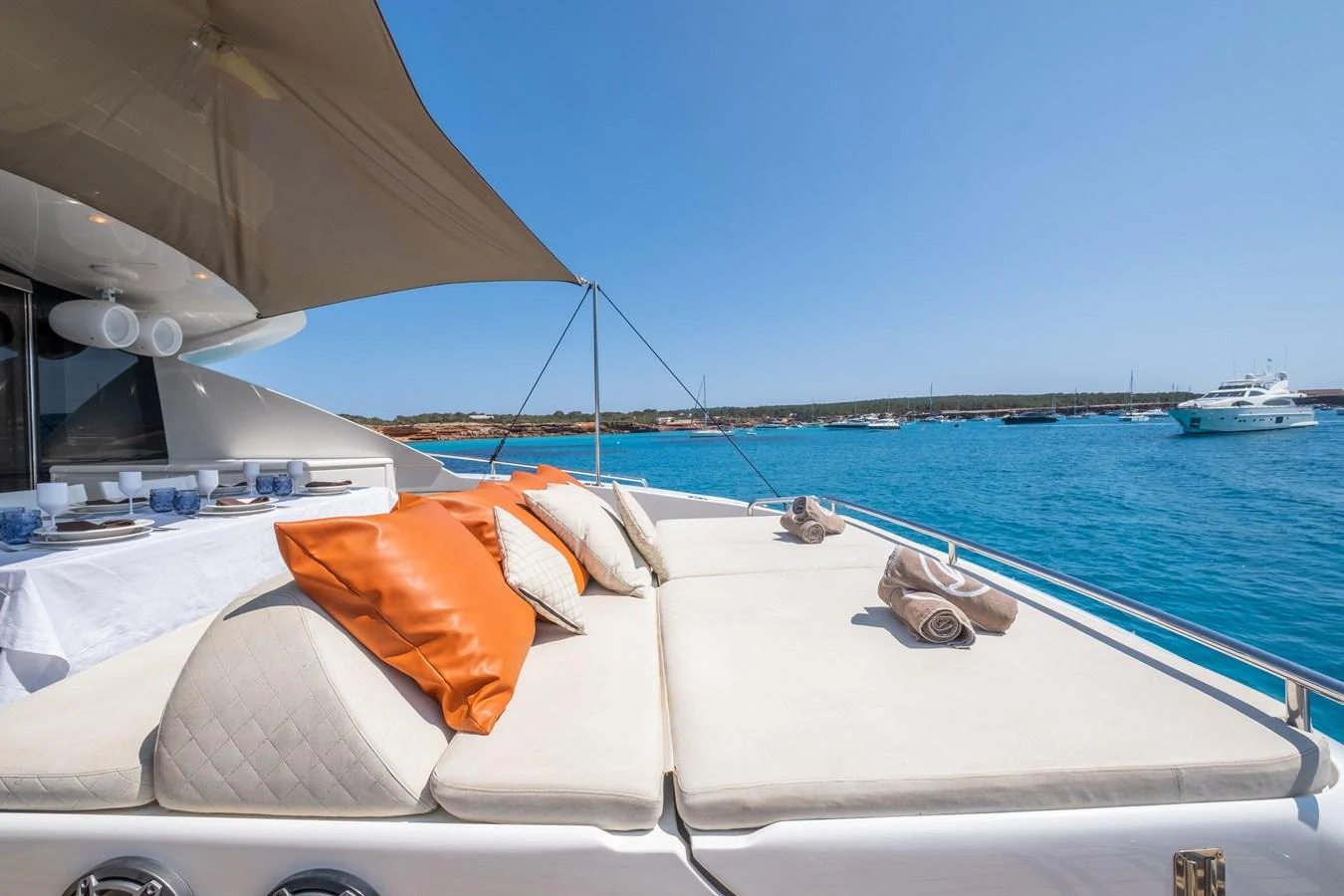 a boat on the water aboard CANADOS 90 #4 Yacht for Sale