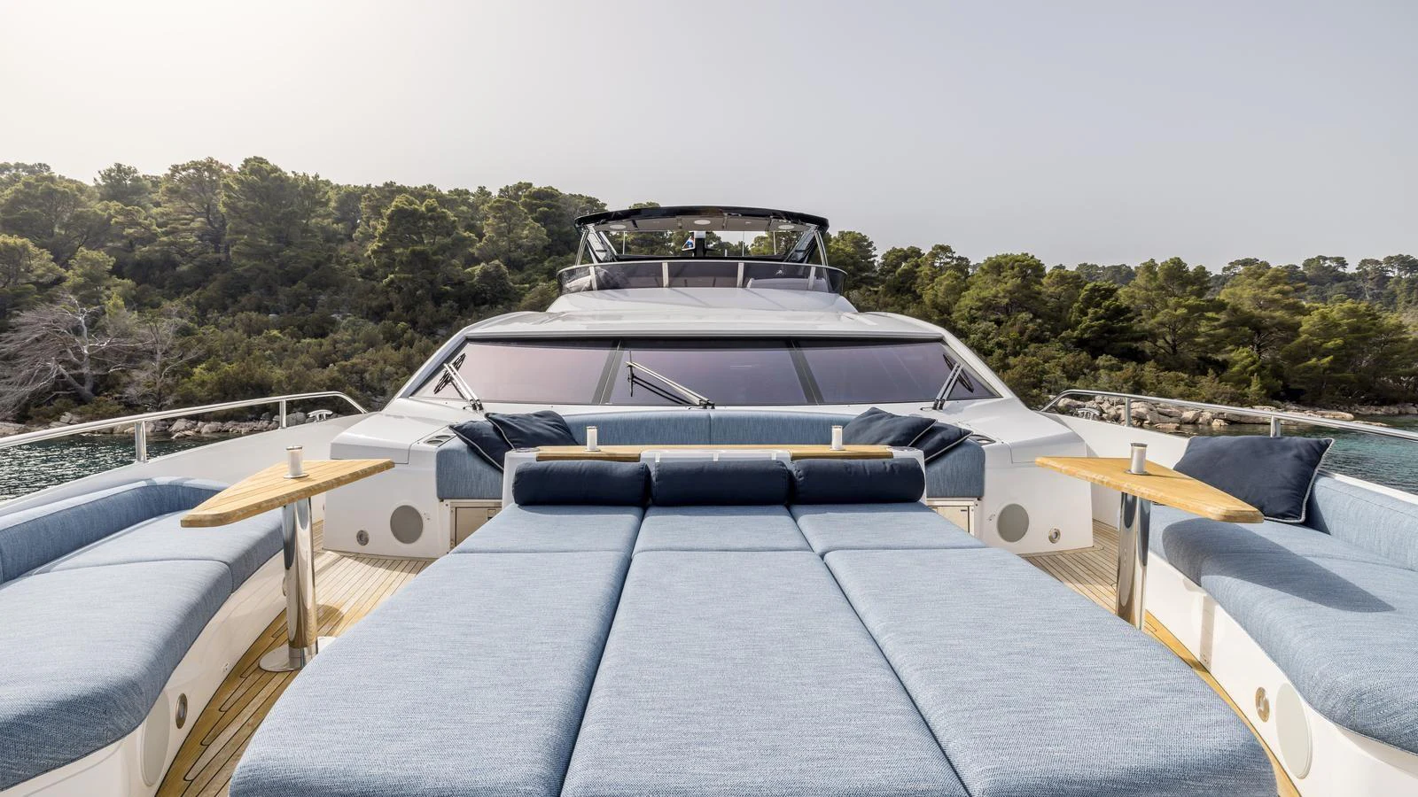 a boat on a deck aboard EXIT Yacht for Sale