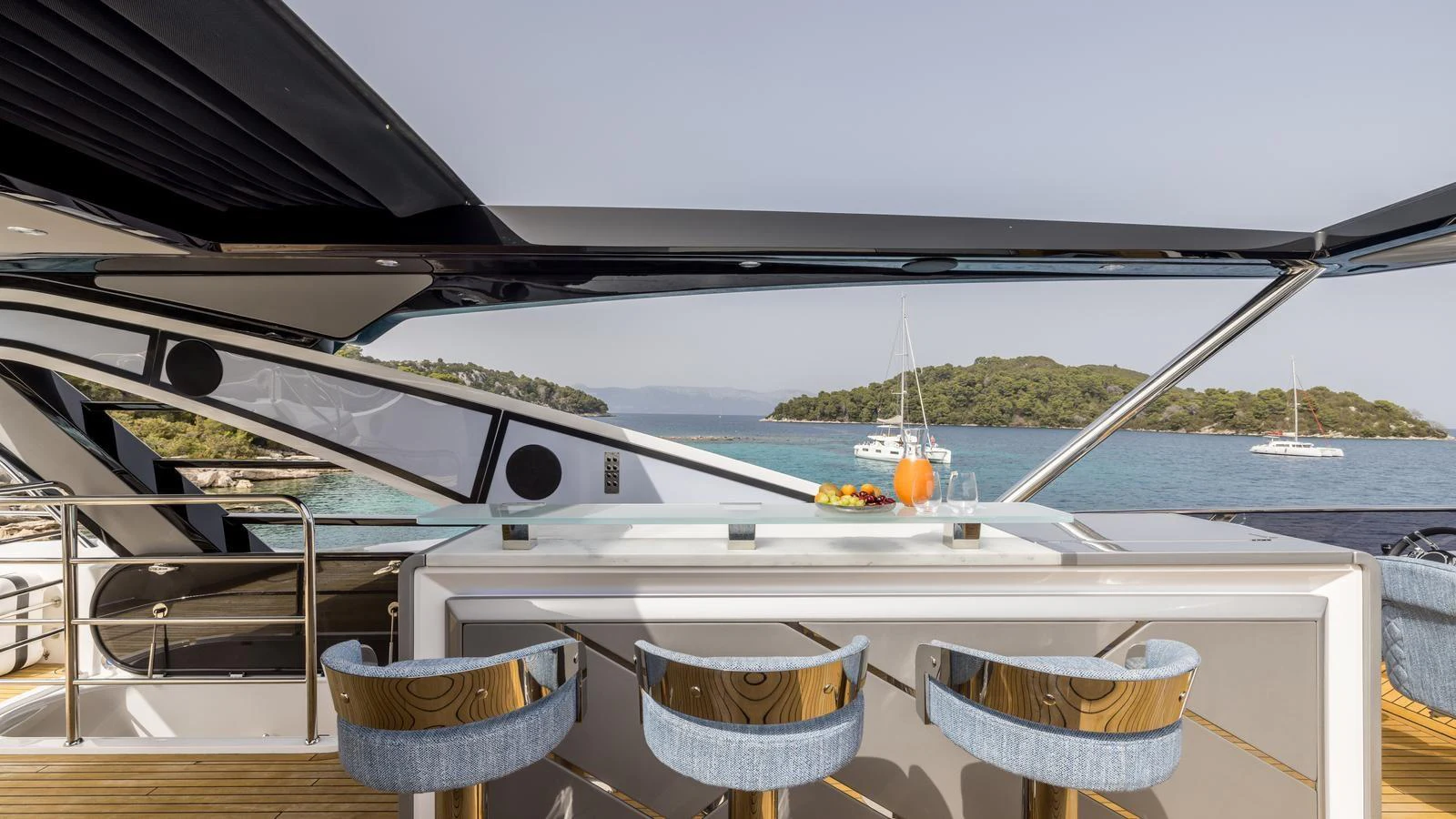a boat on the water aboard EXIT Yacht for Sale