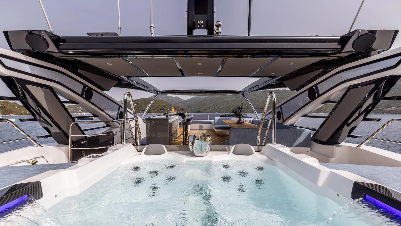 a large machine on a table aboard EXIT Yacht for Sale