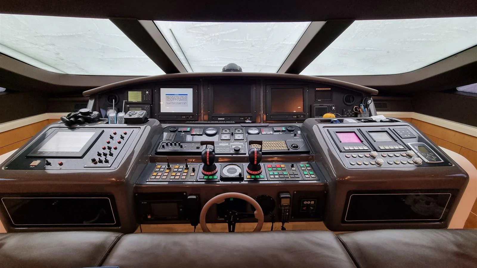 the inside of a plane aboard MANU Yacht for Sale