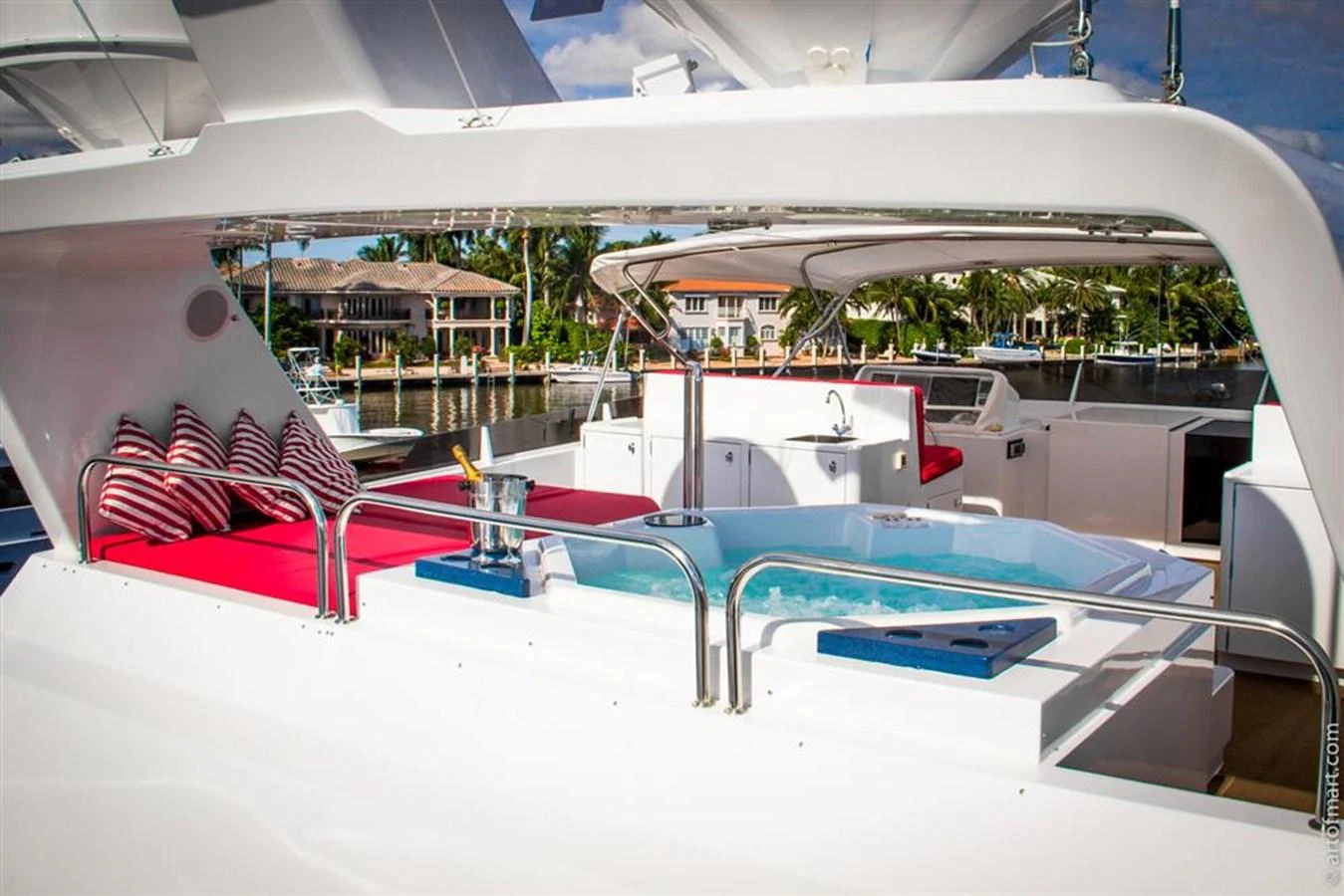 a pool on a boat aboard MURPHY'S LAW Yacht for Sale