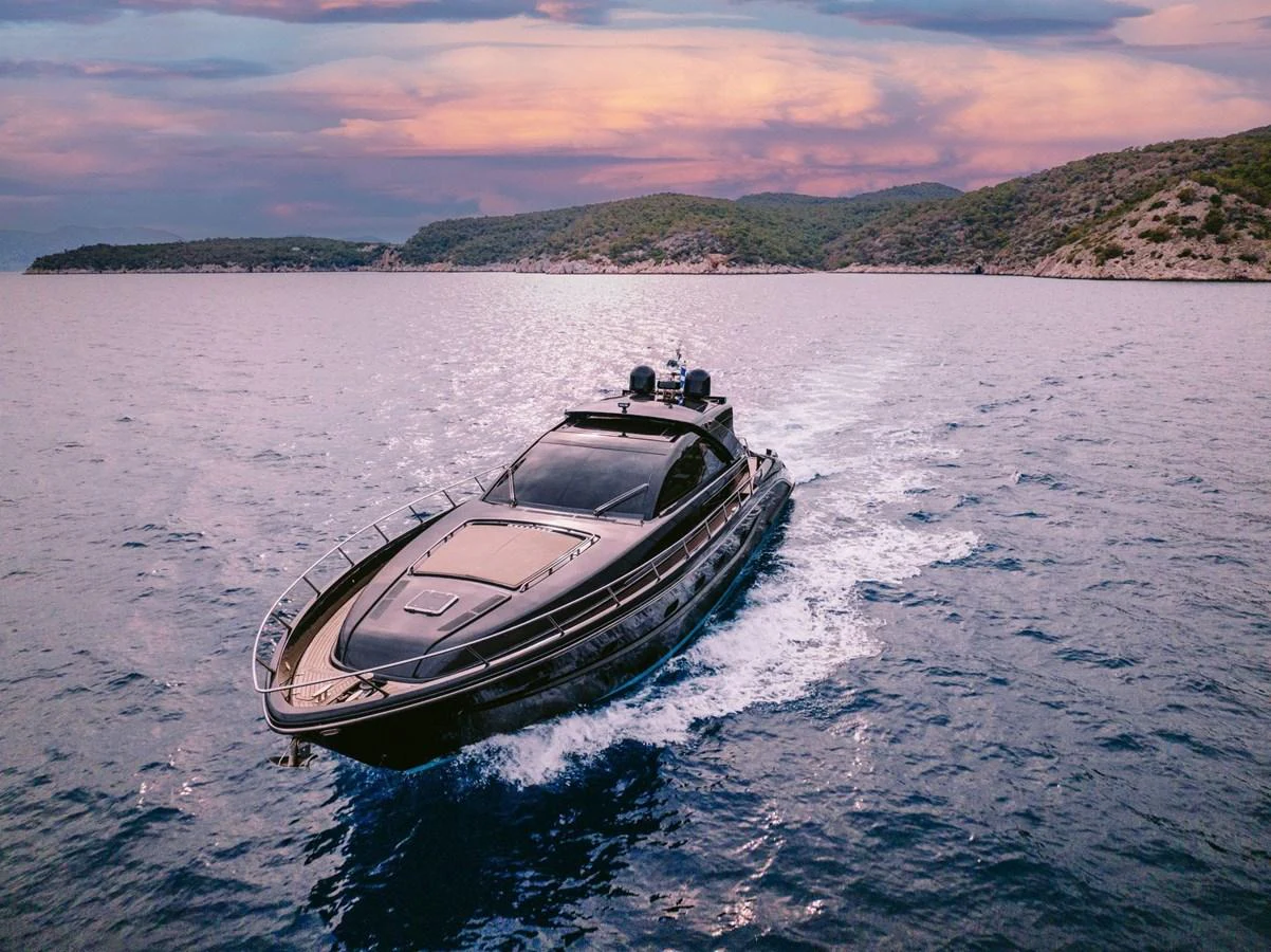 a boat in the water aboard WHO CARES Yacht for Sale