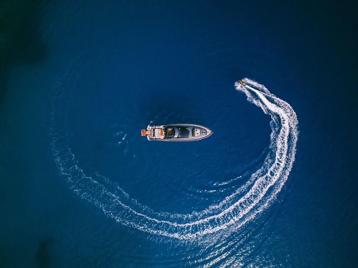 a boat in the water aboard WHO CARES Yacht for Sale