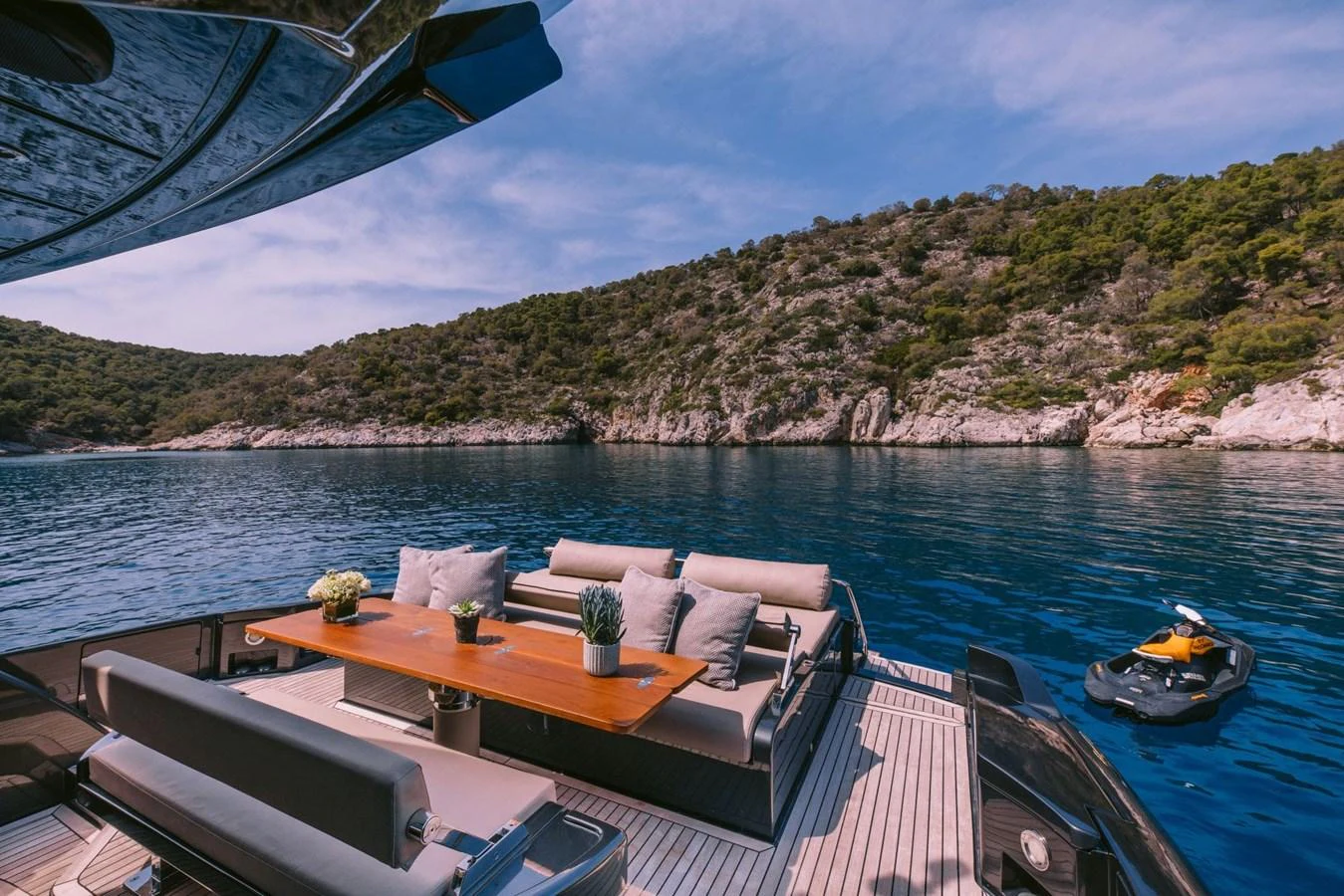 a boat on the water aboard WHO CARES Yacht for Sale