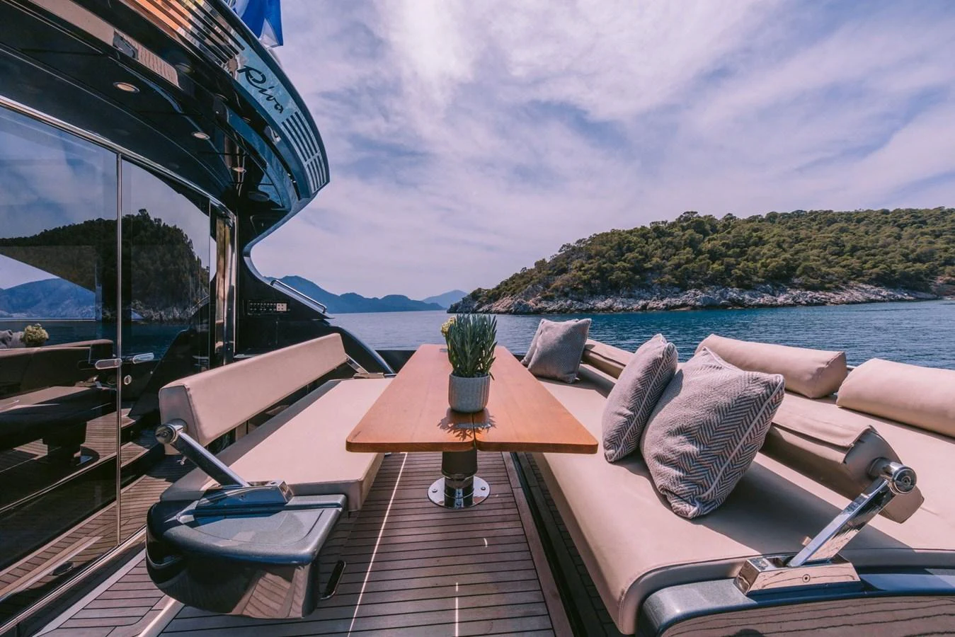 a boat on the water aboard WHO CARES Yacht for Sale