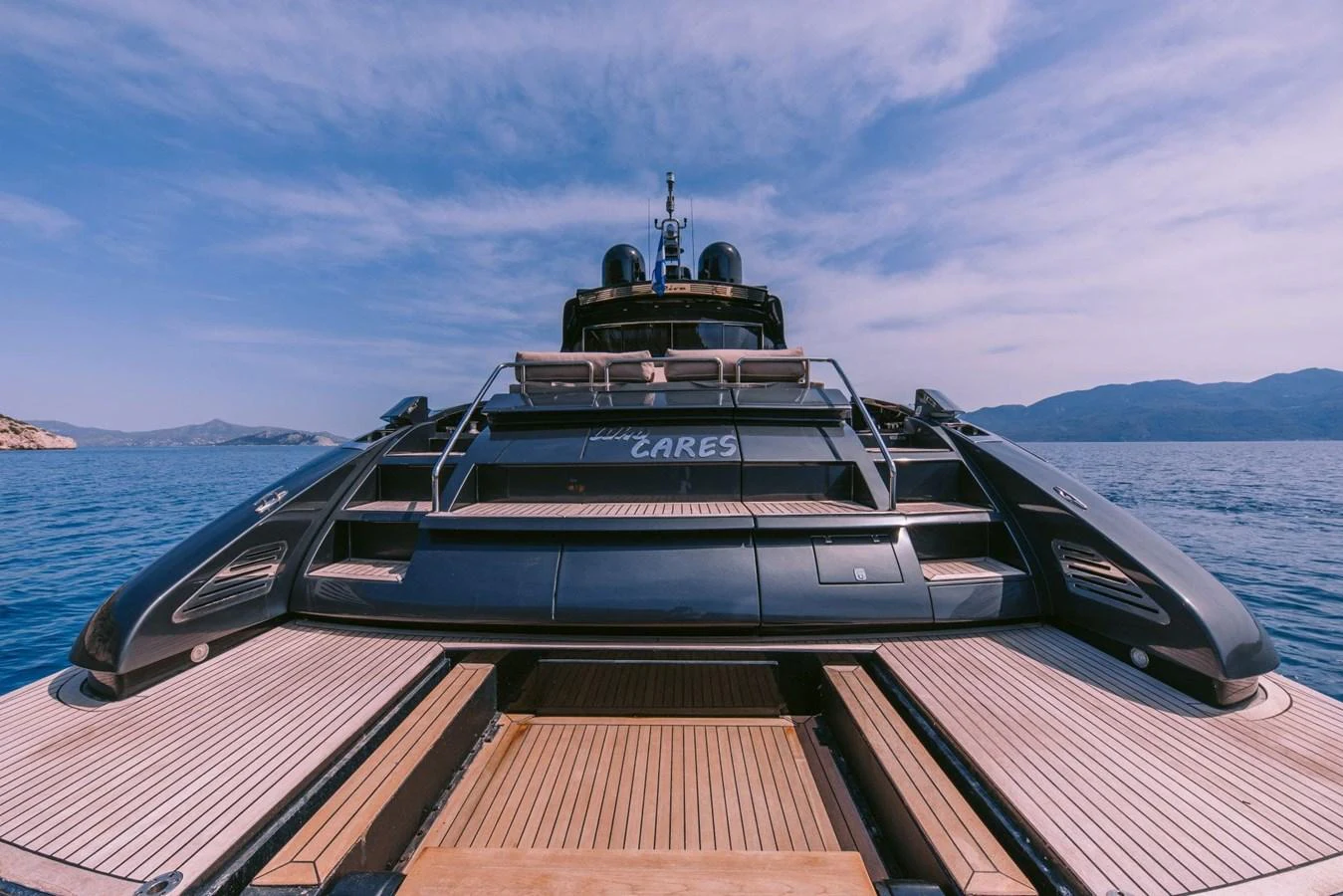 a boat on the water aboard WHO CARES Yacht for Sale