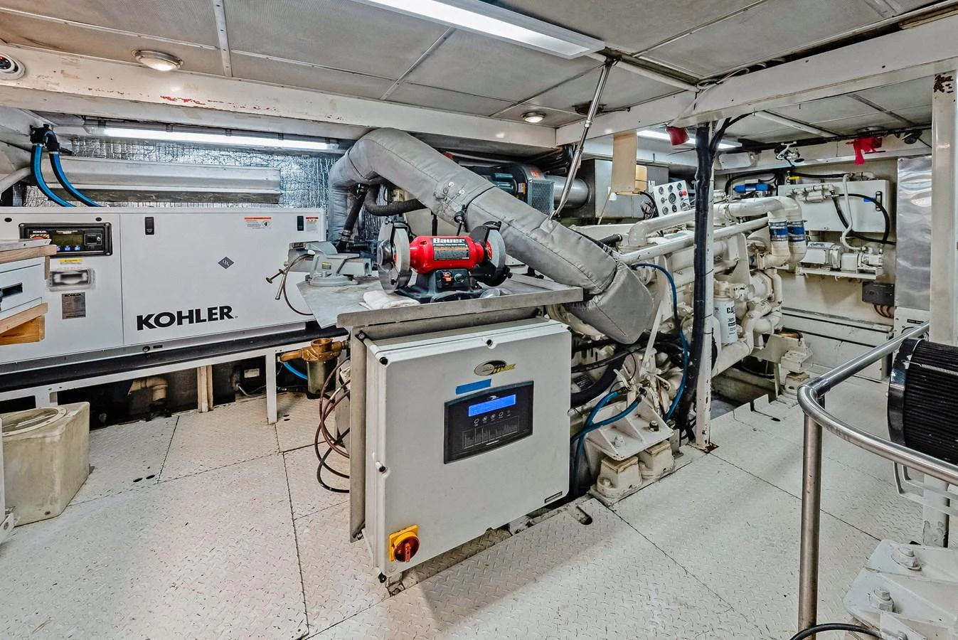 The engine room is equipped with advanced machinery and systems, ensuring optimal performance and reliability. aboard SERENITY Yacht for Sale