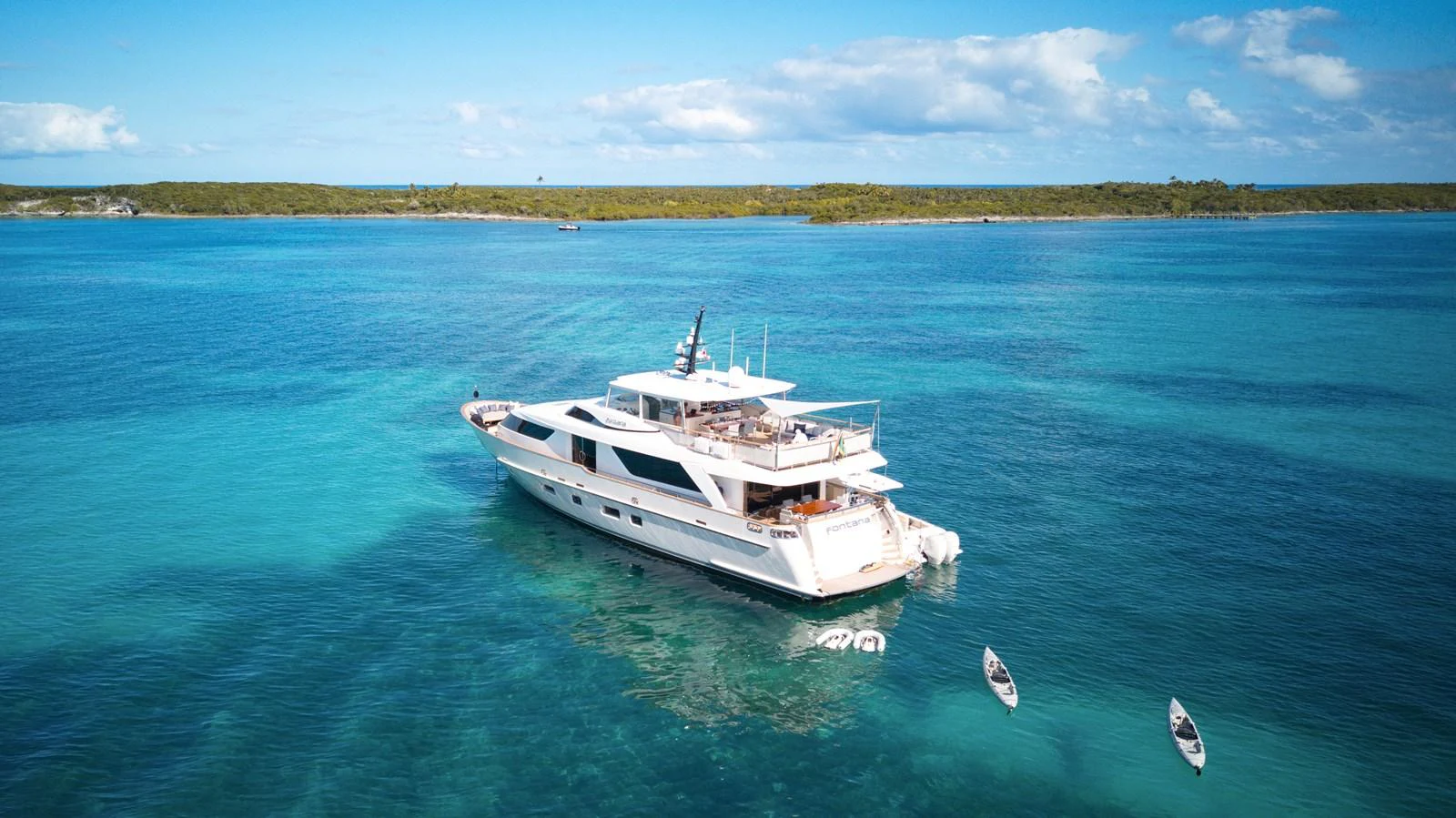 a boat sailing on the water aboard FONTANA Yacht for Sale