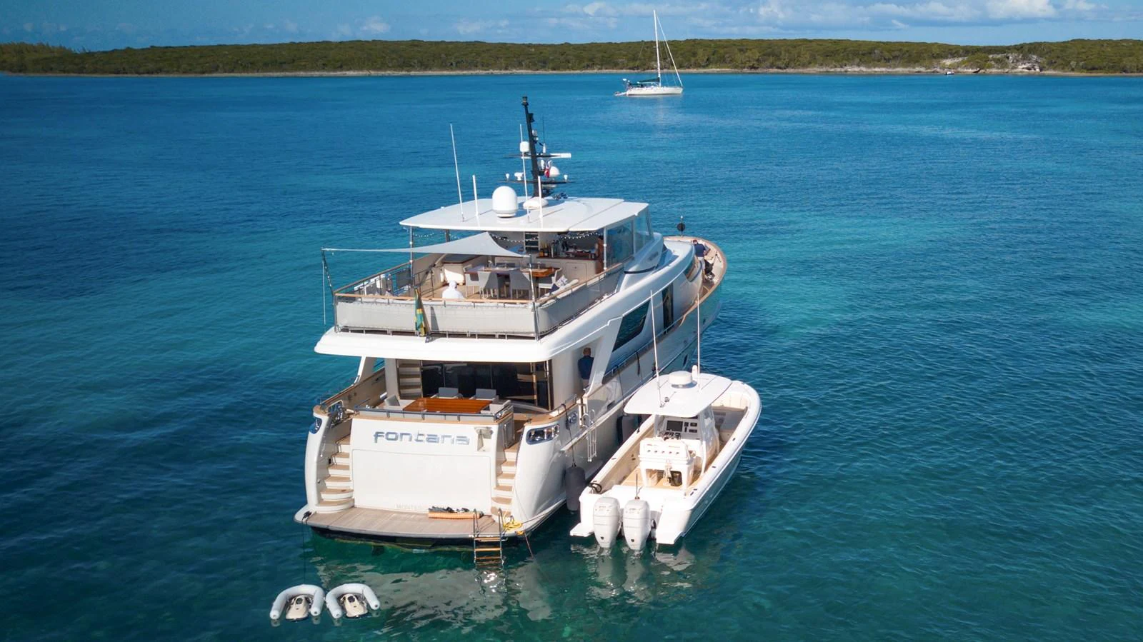 a boat in the water aboard FONTANA Yacht for Sale